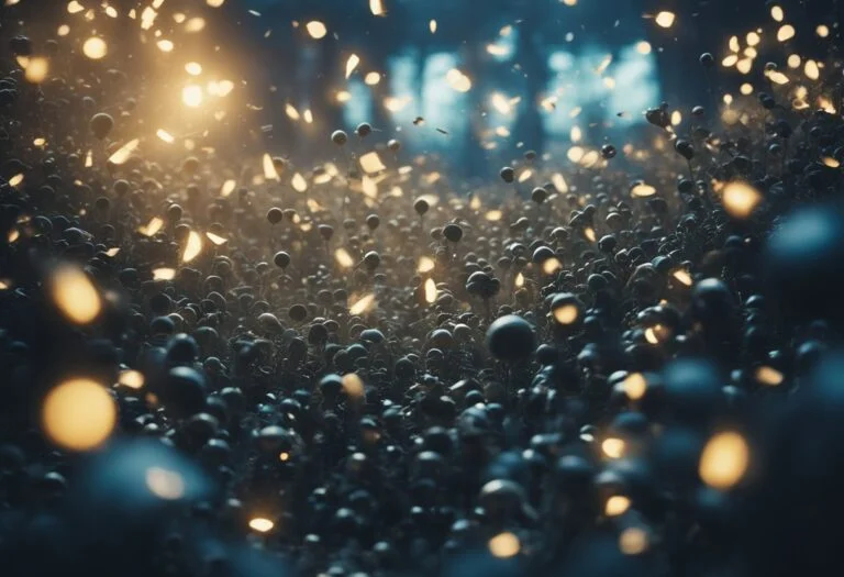 Dreaming About Fighting: Meanings And Interpretations 10 MYDREAMGUIDES.COM An image of a crowd of people with lights in the background, evoking various interpretations.